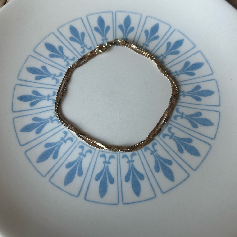 Three Strand 14k Gold Bracelet
